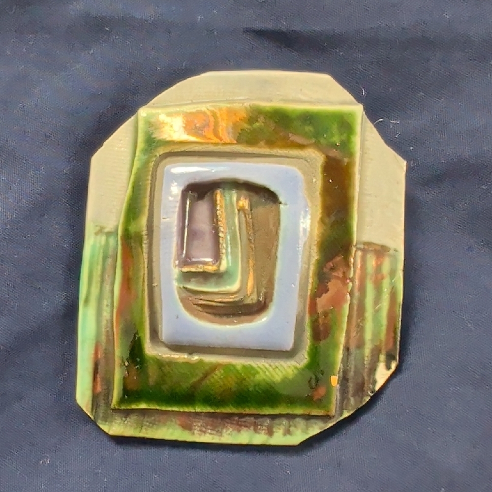 TBA Multicolor Geometric Brooch